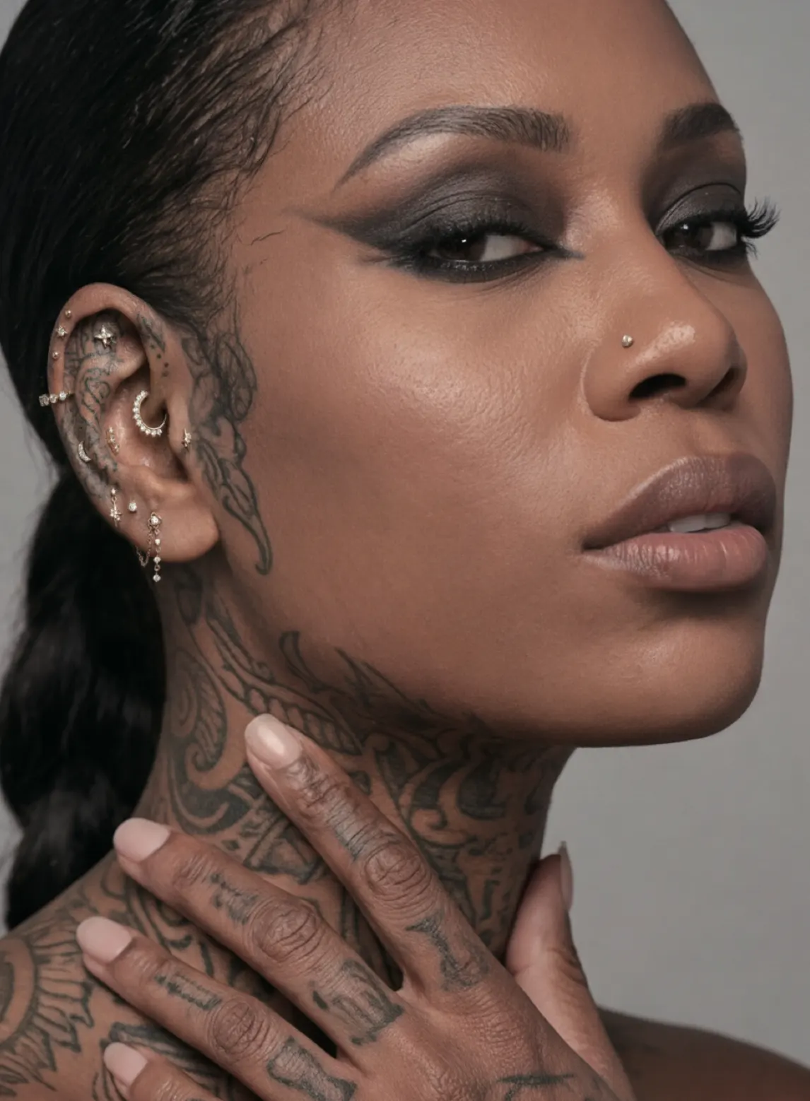 Bijoux d'oreille portés