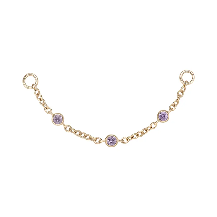 Cable Chain with Bezel Round, Chaîne · bezel rond
