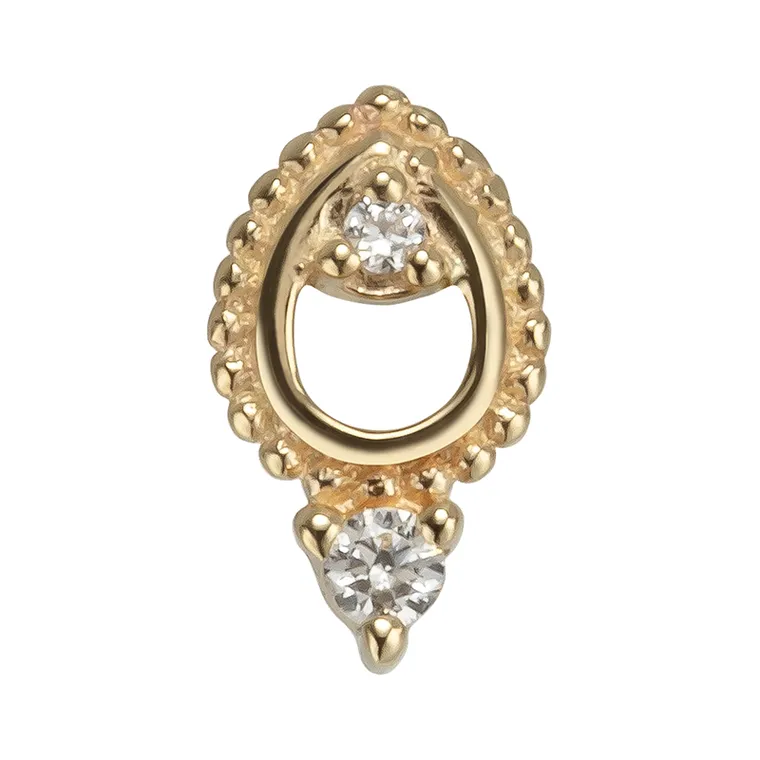 Gemmed Teardrop Top, Top