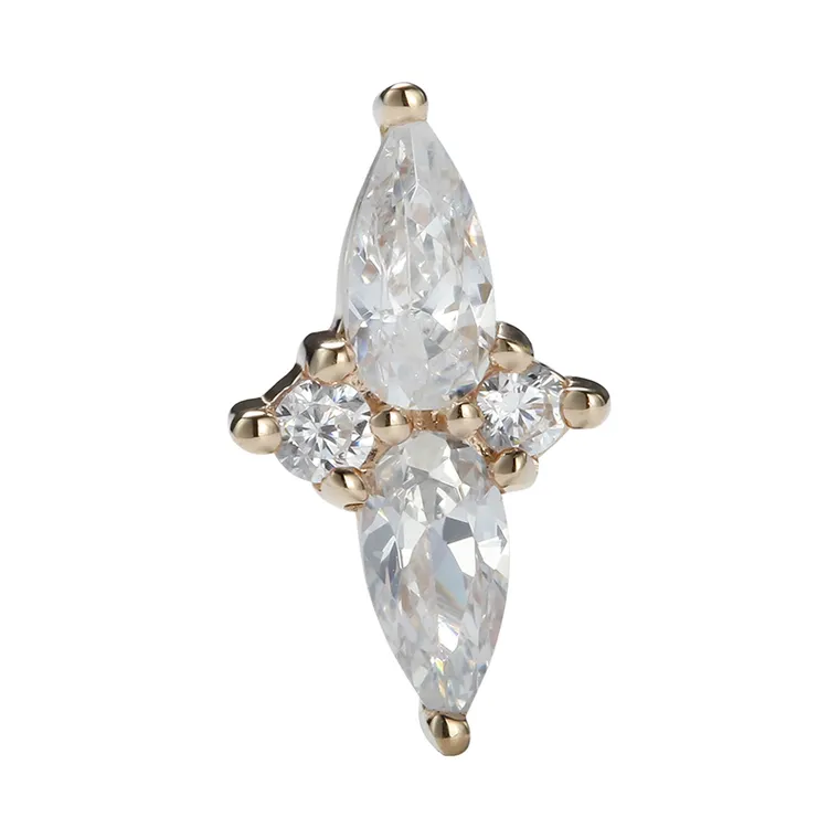 Pear and Round Cross Top, Top