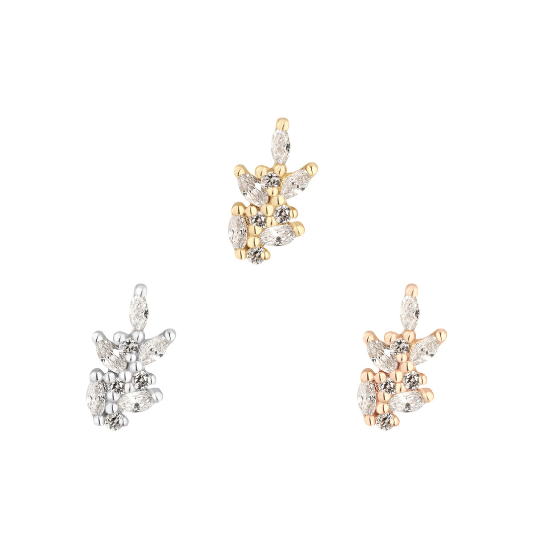 Wildflower, Threadless end · zircons