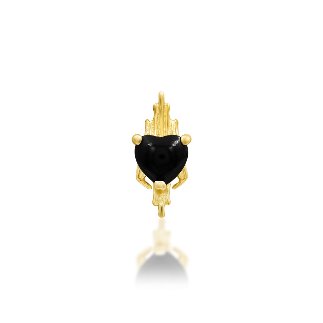 Lilith Black Onyx Gem, Threadless end · onyx noir